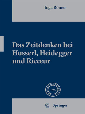 cover image of Das Zeitdenken bei Husserl, Heidegger und Ricoeur